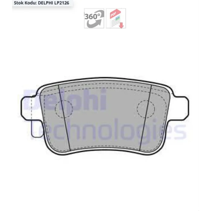 FREN BALATASI ARKA RENAULT KANGOO III  08> MERCEDES CITAN 415  012>