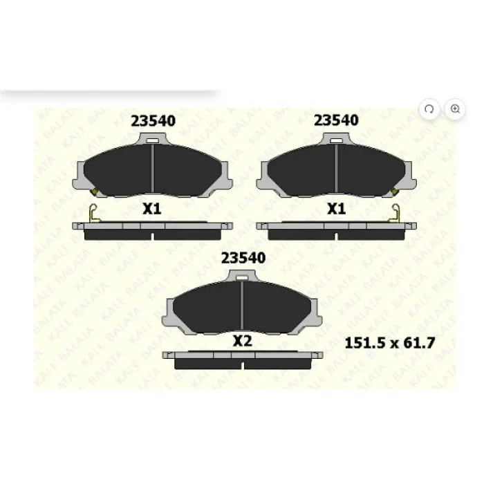 FREN BALATASI ÖN FORD RANGER (1998-2006) MAZDA B2500 (1998-2006)