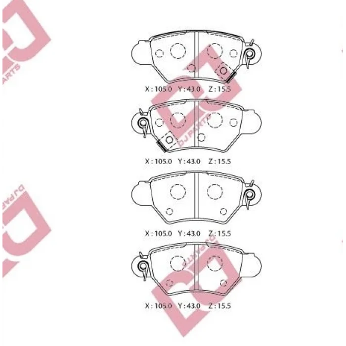 FREN BALATASI ARKA OPEL ASTRA G (98-09) CORSA C (00-09) ZAFIRA A (99-05) SEGMANLI
