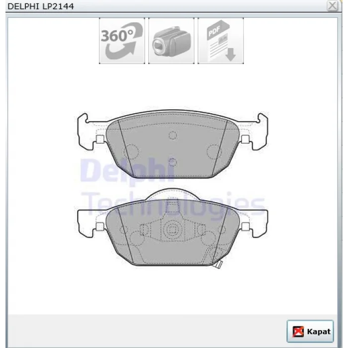 FREN BALATASI ÖN HONDA ACCORD (08-13) / HONDA CIVIC HATCHBACK 012>