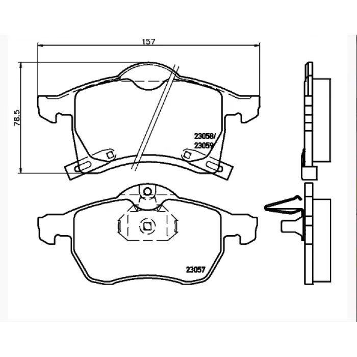 FREN BALATASI ÖN ASTRA H 2004> ASTRA H GTC 2005> ZAFIRA A (1999-2005) ZAFIRA B (2005-2019)