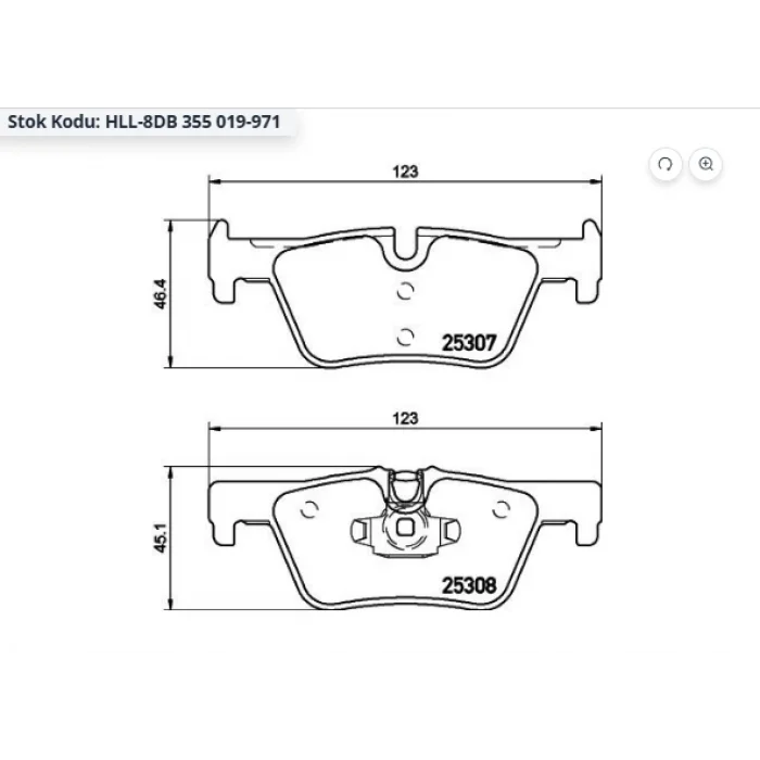 FREN BALATASI ARKA  BMW 1 SERİ F20-F21 (10>) 2 SERİ  F23 (14>) GRANDTOURER F46 (15>) F22-F87 (13>) 3 SERİ F30-F31-F35-F80 (11>) 4 SERİ F32-F82 (14>)