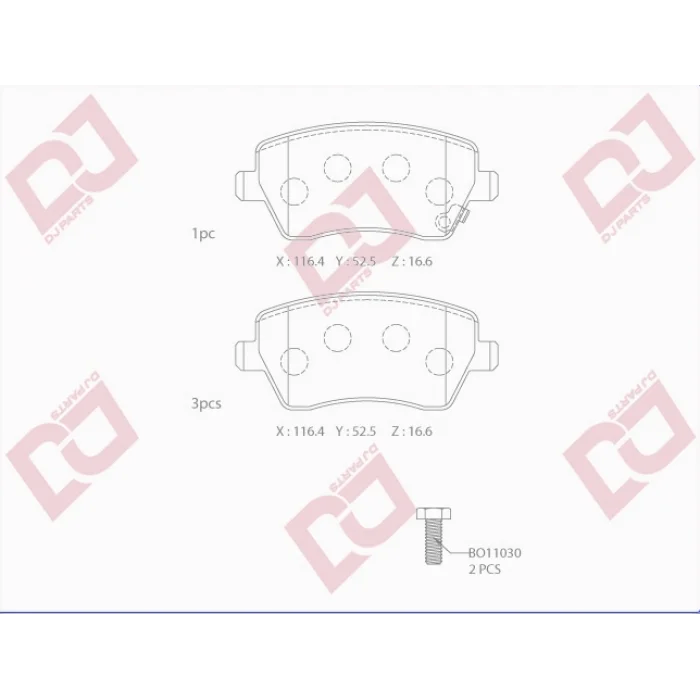 FREN BALATASI ÖN CLIO III 05-12/DACIA DUSTER-DOKKER-LODGY  012>/ MICRA K12 03-10 / NOTE 07-11 / MODUS 05>/KANGOO III 08>/MEGANE IV 15>/MERCEDES CITAN 012>
