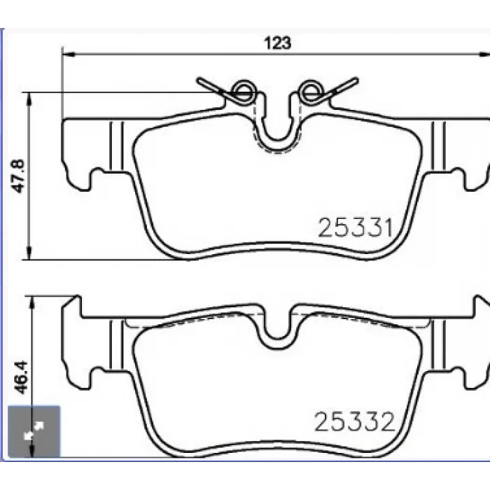 FREN BALATASI ARKA BMW 2 SERISI (F45) 218i 014> (F45) 220i 014>(F45) 216d 014> i3 (I01) HYBRID 014> X1 (F48) sDrive 2.0i 014> (F48) sDrive 2.0 D 014> MINI COOPER CLUBMAN F54/F60 014>