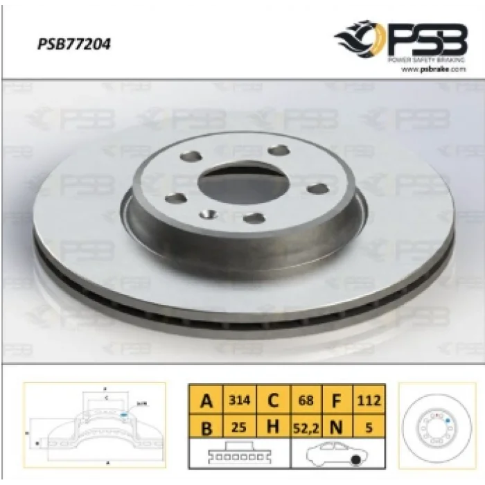 FREN DİSKİ ÖN AUDI A4 (07-15) A5 (09-16) A5 (2016>) HAVALI 314MM