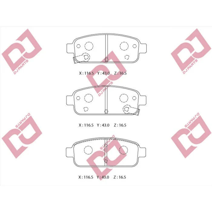 FREN BALATASI  ARKA  OPEL ASTRA J 1.6i/1.3CDTİ 16 JANT(09-16)/ MOKKA 1.6 012>/ ZAFIRA C 1.6 011>/ CHEVROLET CRUZE 1.6 (011-014)/ TRAX 1.6 (12-14)