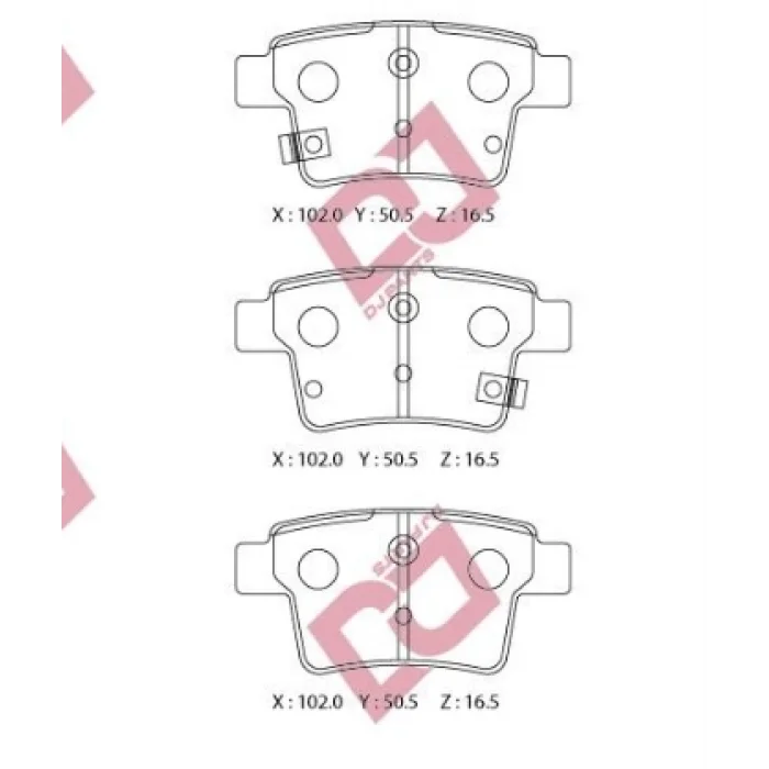 FREN BALATASI ARKA  FORD MONDEO III (00-07)  JAGUAR X-TYPE (01-09)