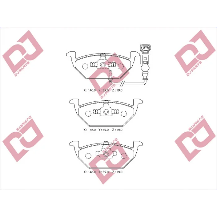 FREN BALATA ÖN FİŞLİ  GOLF IV 97-05/ GOLF V 03-09/ BORA 98-05/ AUDI A3 96-03/ LEON  99-06/OCTAVIA 04-13/JETTA 06-11/TOLEDO 05-09/CADDY-ALTEA 04-13
