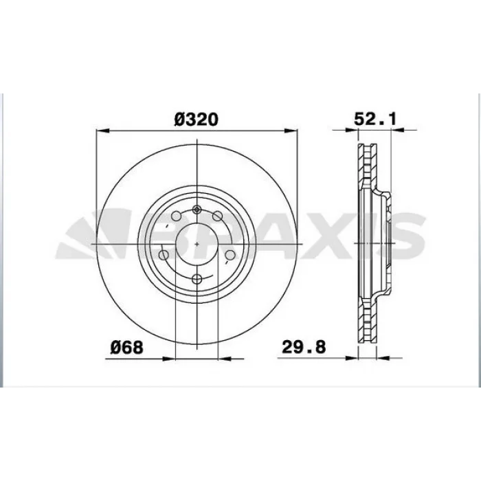 FREN DİSKİ ÖN AUDI A4 (07-15) A5 (07-09) A5 (09-16) Q5 (08-16) HAVALI 320MM KAPLAMALI