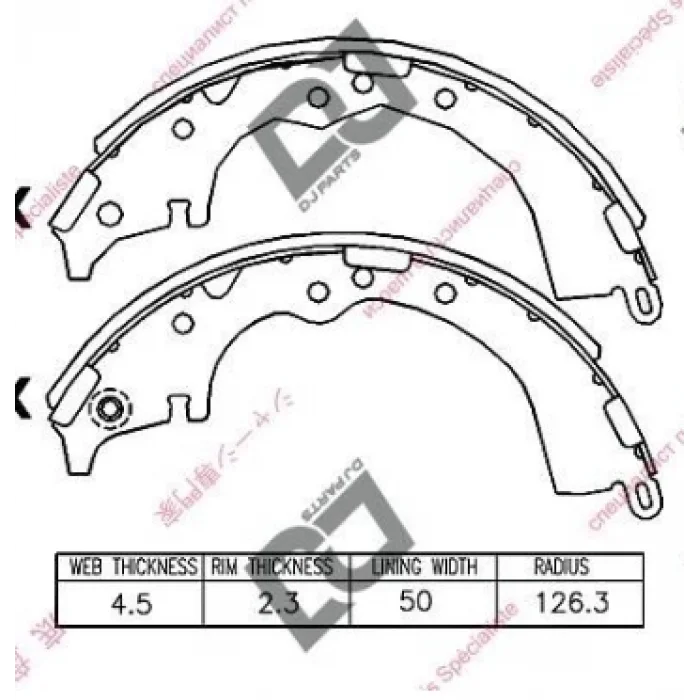 PABUÇLU BALATA ARKA TOYOTA HILUX VİGO (04-15) 254X51MM