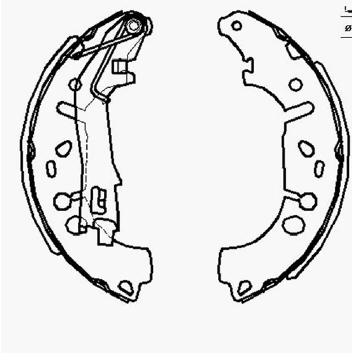 ARKA PABUÇLU BALATA LINEA (07>) PUNTO (99-12) PUNTO EVO (08-12) CORSA D (06-14) CORSA E (14-19) BIPPER-NEMO-FIORINO (08>) 228.6X42.3 MM