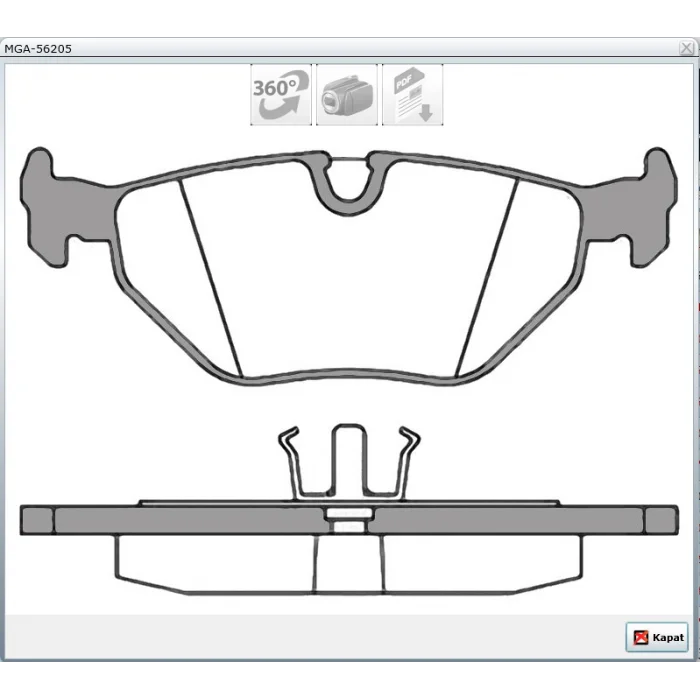 FREN BALATASI  ARKA BMW 5 SERISI (E34) 518 i (87-95)/ (E34) 520 i (87-95)/ (E34) 525 i (87-95)/ (E34) 530 i V8 (87-95)/ 3 SERISI (E36) 320 i (90-98) DURON by FEDERAL MOGUL