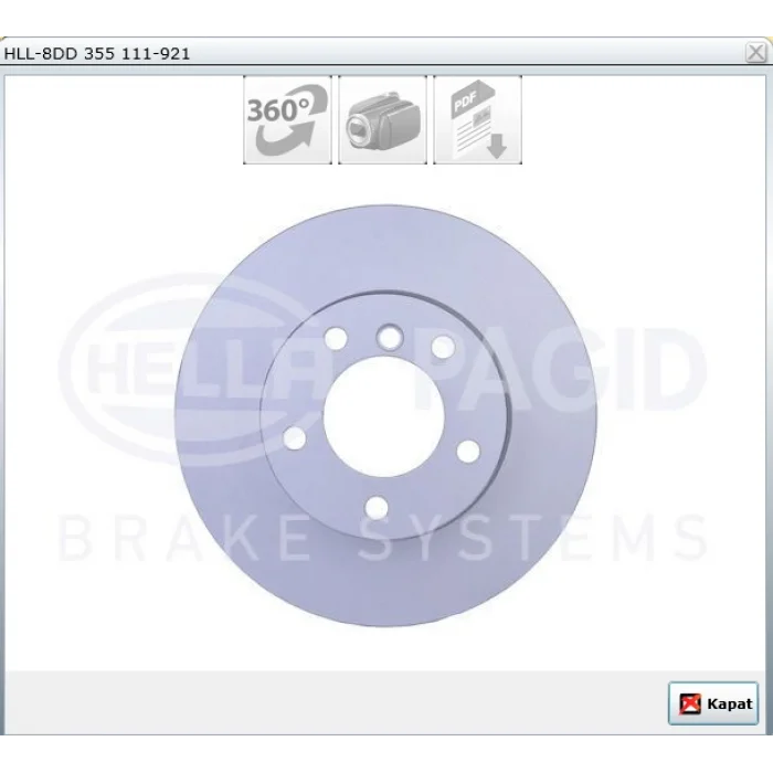 FREN DİSKİ ÖN BMW 1 SERİSİ E81 (06-12) E82 (07-13) E87 (03-13) E88 (08-13) 3 SERİ E90 (05-11) E91 (04-12) E92 (06-13) E93 (06-13) Z4 E89 (09>) HAVALI 300MM