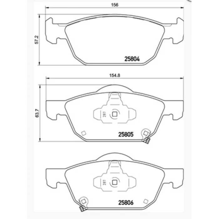 FREN BALATASI ÖN HONDA CIVIC 1.8 VTEC 012> 1.6 I DTEC 014> 1.5-1.6 VTEC FC/FK  KASA 017>