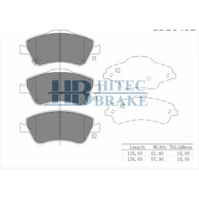 FREN BALATASI ÖN  TOYOTA COROLLA 1.33 VVTİ-1.4 D4D  (07-12)/ AURIS 1.4 D-4D-1.33 VVTİ (07-12)/ COROLLA 1.4 D4D 013>