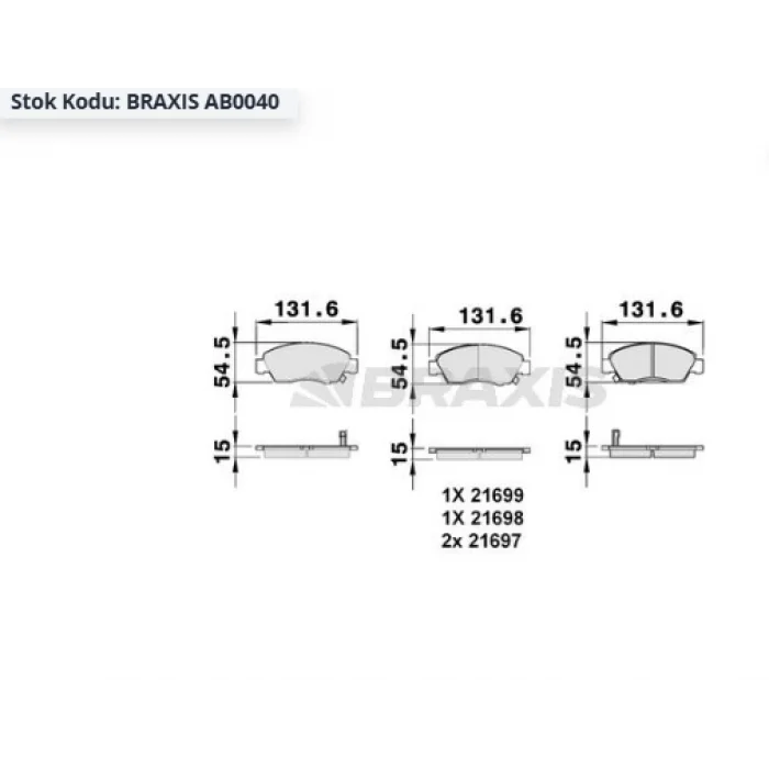 FREN BALATASI ÖN HONDA CIVIC V (93-96) CIVIC VI (96-01) JAZZ II (02-08) JAZZ III (08-13) CITY (2002>)