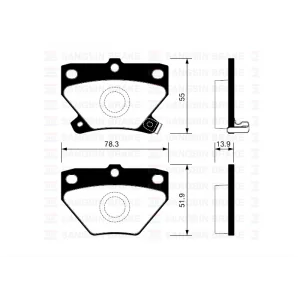 FREN BALATASI ARKA TOYOTA  YARIS (99-05) VERSO (01-04) COROLLA (02-07)