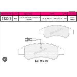 FREN BALATASI ARKA ÇİFTFİŞLİ DUCATO III-BOXER III-JUMPER III 012>
