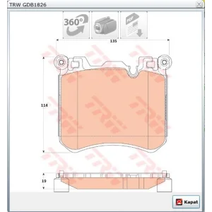 FREN BALATASI ÖN BMW X5 E70 (07-13) X5 (F15-F85) 2013> X6 E71-E72 (08-14) X6 (F16-F86) 2014>
