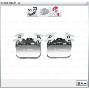 FREN BALATASI ÖN BMW 3 SERISI (F30) 316 i - 316 D - 318 i - 320 D - 320 i 11- / 1 SERISI (F20,F21) 114 i - 116 i - 116 D - 118 i - 118 D 10-/ i8 (I12) HYBRID 14-20/ 4 SERISI (F32) 418 i - 420 i 2013-