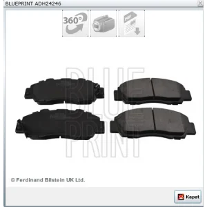 FREN BALATA ON IKAZLI HONDA ACCORD IV-V-VI 1.6i 2.0i 16v 1990-1993-1997 / ACCORD VI 1.6i 2.0i LS 1997-2003 / HR-V (GH) 1.6 1999- / CR-VI 2.0i 16v 1995-2002 / INTEGRA 2.0i 16v 2001-