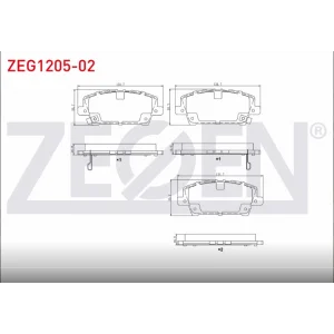 FREN BALATASI ÖN  HONDA CIVIC VIII 1.4 2005-2012 / CIVIC VIII 1.8 2005-2012 / CIVIC VII 1.8 I-VTEC 2000-2006 / CIVIC VII 2.0 I-VTEC 2000-2006
