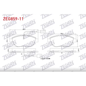 FREN BALATASI ÖN ÇİFTFİŞLİ  DOBLO (010>) G.PUNTO (05-12) LINEA (07>) BRAVO II (06>) OPEL COMBO D (012>)