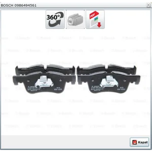 FREN BALATASI ÖN  BMW F20-F21-F22-F23-E87   011>
