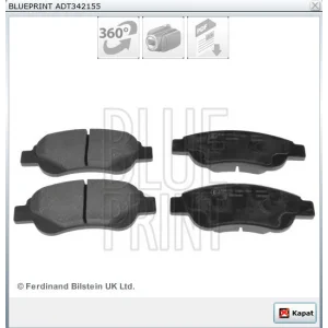 FREN BALATASI ÖN PEUGEOT 107 (2005>) P108 (2014>) C1 (2005-2014) C1 II (2014>) AYGO (2005-2014) AYGO (2014>)