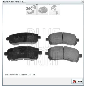 FREN BALATASI ÖN SUBARU FORESTER (1997-2002) IMPREZA (1992-2007) LEGACY (1994-2009) OUTBACK (1998-2009)