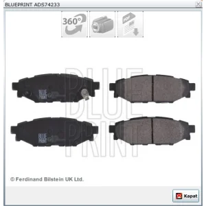 FREN BALATASI ARKA BRZ (2012>) FORESTER (08-13) IMPREZA (07-12) LEGACY IV (03-09) LEGACY V (09-15) OUTBACK (03-09) OUTBACK (09-14) XV (11>)