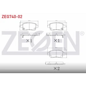 FREN BALATASI ÖN CELİCA (99-05) COROLLA VERSO (01-09) YARIS (99-05) MAZDA FAMILIA (06-10) PRIUS (03-09) GEELY ECHO (05>)