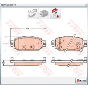 FREN BALATASI ARKA MAZDA 3  2013>