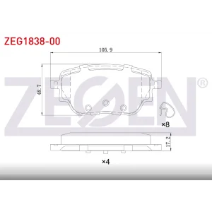 FREN BALATASI ARKA MERCEDES A SERİ W177 (18>) B SERİ W247 (18>) CLA SERİ C118 (19>) GLB SERİ X247 (19>)