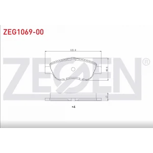 FREN BALATASI ÖN FIAT ALBEA 1.2 2003-2005 / FIAT PALIO 1.2 2003-2005  VWA 24393 DAR TİP