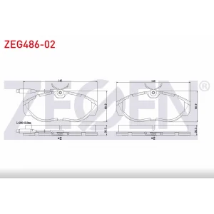 FREN BALATA ÖN FİŞLİ  DUCATO 2.5 -2.0JTD 1994-2002 / DUCATO 2.8 JTD 1994-2002 / BOXER I 2.5 D 1994-2002 / JUMPER I 2.8 TDI 1994-2002 / JUMPER I 2.5 D 1994-2002 1400KG YUVARLAK SOKET