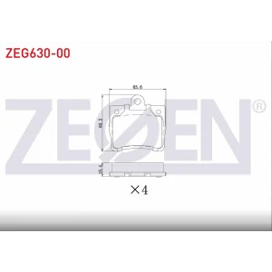 FREN BALATASI ARKA  MERCEDES C SERİ W202  (97-01) W 203 (00-07) TEL DELİKLİ 15MM
