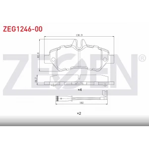 FREN BALATASI  ARKA FİŞLİ  MERCEDES SPRINTER 3,5T (906) 316 CDI 2006-2009/ 313 CDI 2006-2009/ 315 CDI 2006-2009/ VW CRAFTER 30-35 2.5 TDI 2006-2016/ CRAFTER 30-35 2.0 TDI 2006-2016/