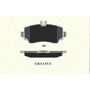 FREN BALATASI ÖN FİŞLİ  MERCEDES W168  A160-A170CDİ (97-04) /MERCEDES W414 VANEO (02-05)