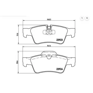 FREN BALATASI ARKA MERCEDES GL SERİ X164 (06>) G SERİ W463 (08>) M SERİSİ W164 (05-11)
