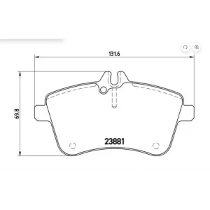 FREN BALATASI ÖN MERCEDES B SERISI (W245) B 180-200 CDI 2005-2011 / MERCEDES A SERISI (W169) A 180-200  2004-2012