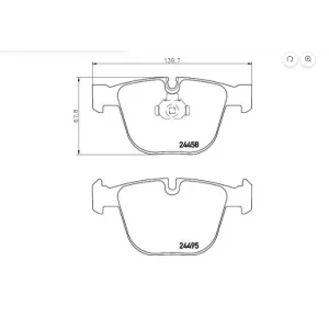 FREN BALATASI ARKA  BMW E60-E90-E91-E64-E65-E70-E71-F86-F15-F16