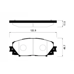 FREN BALATASI ÖN TOYOTA YARIS (05-10) YARIS (2010>) PRIUS (09-15) PRIUS (2015>) STOP by FEDERAL MOGUL