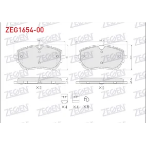 FREN BALATASI ÖN PEUGEOT 308 II (2013>) DS9 022> DİSK ÇAPI 330MM OLAN ARAÇLAR