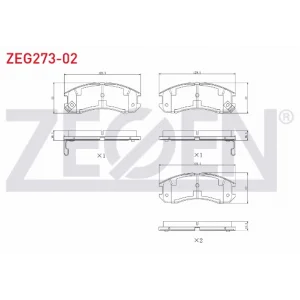 FREN BALATASI ÖN MAZDA 626 II (82-87) 626 III (87-92) PROBE (88-98)