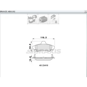 FREN BALATASI ARKA MONDEO I (93-96) MONDEO II (96-00) COUGAR (98-01)
