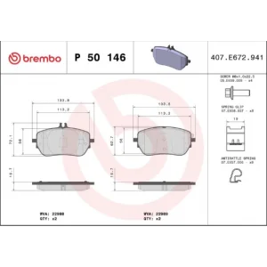 FREN BALATASI ÖN MERCEDES A SERİ W177 (18>) B SERİ W247 (18>) CLA SERİ C118 (19>)