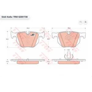 FREN BALATASI ARKA BMW X5 E70 (2007-2013) X5 (F15 F85) 2013> X6 (E71 E72) (2008-2014) X6 (F16 F86) 2014>