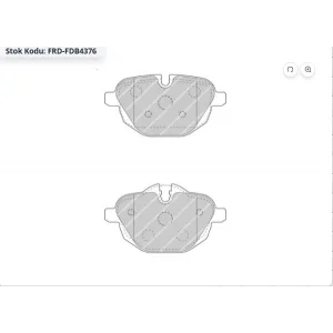 FREN BALATASI ARKA   BMW E60 (03-10)/ F10-F11 010>/ X3  F25 010> X4  F26 014> İ8 HYBRİD 014>/G11/G30  018>