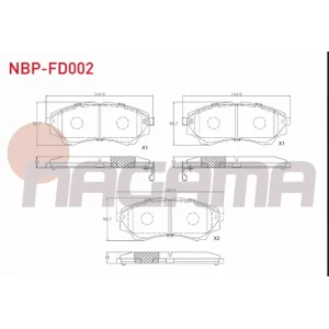 FREN BALATASI ÖN FORD RANGER (98-06) RANGER (05-12) MAZDA B SERİ 2200 (98-06) BT-50 (06-15)